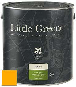 Краска Little Greene Ultimatt Intelligent Matt Emulsion матовая моющаяся краска цвет RAL 1028 