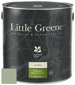 Краска Little Greene Ultimatt Intelligent Matt Emulsion матовая моющаяся краска цвет LGGr295 Boringdon Green