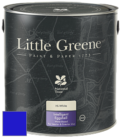 Краска Little Greene Intelligent Eggshell полуматовая моющаяся краска цвет LG264 Ultra Blue