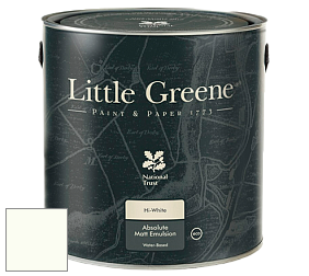 Краска Little Greene Absolute Matt Emulsion матовая краска для потолка цвет LG328 Silent White - Pale