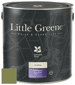 Краска Little Greene Intelligent Eggshell полуматовая моющаяся краска цвет NCS S 4040-G50Y 