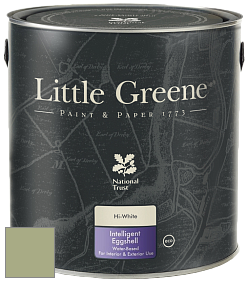 Краска Little Greene Intelligent Eggshell полуматовая моющаяся краска цвет NCS S 3020-G50Y 