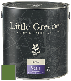 Краска Little Greene Intelligent Eggshell полуматовая моющаяся краска цвет NCS S 3560-G30Y 