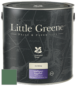 Краска Little Greene Intelligent Eggshell полуматовая моющаяся краска цвет NCS S 5030-G10Y 