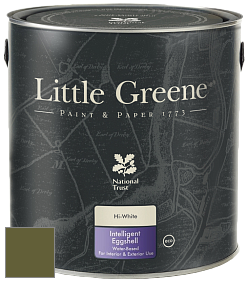 Краска Little Greene Intelligent Eggshell полуматовая моющаяся краска цвет NCS S 5540-G50Y 