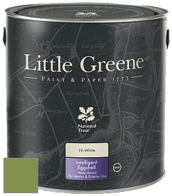 Краска Little Greene Intelligent Eggshell полуматовая моющаяся краска цвет NCS S 3050-G40Y 