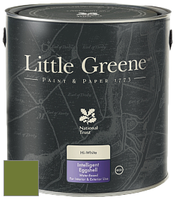Краска Little Greene Intelligent Eggshell полуматовая моющаяся краска цвет NCS S 3560-G40Y 