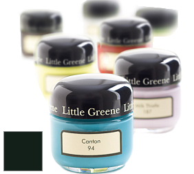 Краска Little Greene Sample Pot баночка краски цвет LG216 Obsidian Green