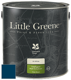 Краска Little Greene Ultimatt Intelligent Matt Emulsion матовая моющаяся краска цвет LG207 Deep Space Blue
