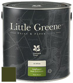 Краска Little Greene Ultimatt Intelligent Matt Emulsion матовая моющаяся краска цвет LG72 Olive Colour
