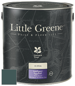 Краска Little Greene Intelligent Eggshell полуматовая моющаяся краска цвет LGGr312 Harley Green