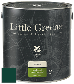 Краска Little Greene Ultimatt Intelligent Matt Emulsion матовая моющаяся краска цвет RAL 6005 