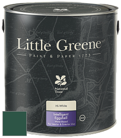 Краска Little Greene Intelligent Eggshell полуматовая моющаяся краска цвет RAL 6028 