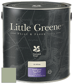 Краска Little Greene Intelligent Eggshell полуматовая моющаяся краска цвет LGGr295 Boringdon Green