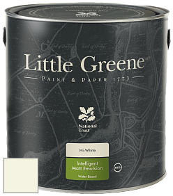 Краска Little Greene Ultimatt Intelligent Matt Emulsion матовая моющаяся краска цвет LG329 Silent White